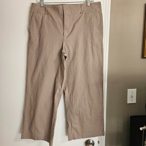 LOFT Outlet Slim Wide Leg Crop: Size 12 - Picture 1 of 8